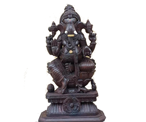 Saraswathi Seated on Lotus Idol